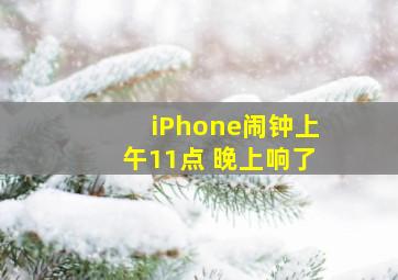 iPhone闹钟上午11点 晚上响了